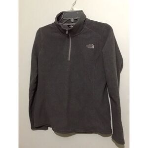 The North Face Jacket Adult M Gray Fleece 1/4 Zip Mock‎ Neck Lightweight Womens